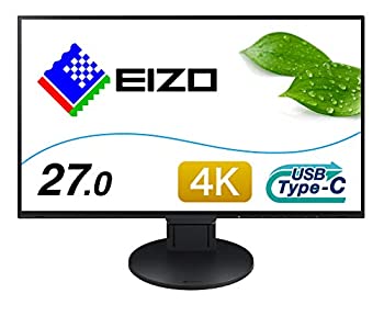 【中古】EIZO FlexScan 27.0インチ ディスプレイモニター (4K UHD/IPSパネル/ノングレア/ブラック/USB Type-C搭載/&無輝点保証) EV2785-BK
