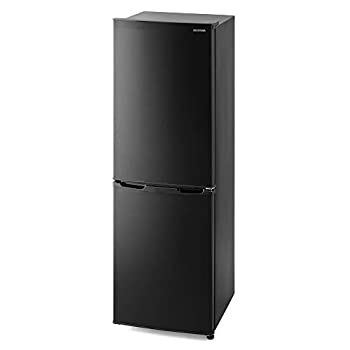 【中古】アイリスオーヤマ 冷蔵庫 162L 冷凍室62L スリム 幅47.4cm ブラック IRSE-16A-B