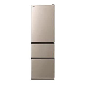 【中古】日立 冷蔵庫 幅54cm 315L シャンパン R-V32RV N 3ドア 右開き まんなか野菜室 シンプルデザイン