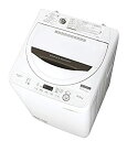 【中古-非常に良い】シャープ SHARP 全自動洗濯機 ステンレス槽 5.5kg ブラウン系 ES-GE5B-T
