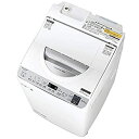 【中古-非常に良い】シャープ SHARP タテ型洗濯乾燥機 幅56.5cm(ボディ幅52.0cm) 洗濯・脱水容量 5.5kg ステンレス穴なし槽 シルバー系 ...