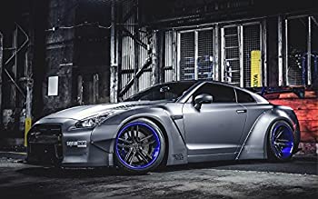 【中古】【輸入品・未使用】絵画風 壁紙ポスター （はがせるシール式） 日産 GT-R R35 リバティーウォ..