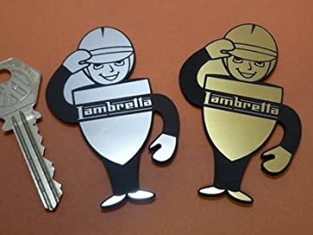 yÁzyAiEgpzLambretta Saluting Service Man Self Adhesive Scooter Badge ub^ XebJ[ V[ fJ[ obW ob` Vo[ 30mm ~ 47mm