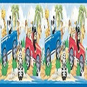 【中古】【輸入品・未使用】Snap Kids SR129414 Safari Wall Border%カンマ% Red and Blue%カンマ% 5 Inch...