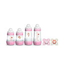 【中古】【輸入品・未使用】MAM Feed & Soothe Bottle & Pacifier Gift Set%カンマ% Girl%カンマ% 0+ Months%カンマ% 6-Count by MAM