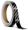 【中古】【輸入品・未使用】VViViD ブラックカーボンファイバー エアリリース 粘着ビニールテープロール (1/2インチ x 20フィート)(2)