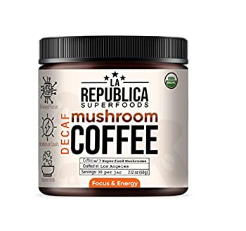 【中古】【輸入品・未使用】La Republica Decaf Forager オーガニック マッシュルーム コーヒー ブレンド 脳の集中と健康に (Bulletproof Paleo Decaffeinated Mix Chaga)