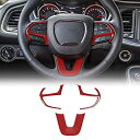 【中古】【輸入品・未使用】JeCar ハンドルカバー インテリア装飾トリムキット 2015-2019 Dodge Challenger / Charger & 2014-2019 Dodge Durango& 2014-2019 Grand Cheroke(2)