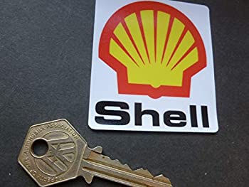 yÁzyAiEgpzShell Logo & Text Window Sticker VF Ζ EBhE XebJ[ V[ fJ[ 58mm x 64mm 2Zbg [sAi]