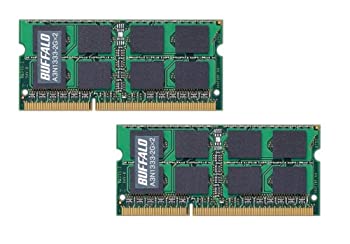 【中古-非常に良い】 BUFFALO バッファロー PC3-10600 (DDR3-1333) 対応 204Pin用 DDR3 SDRAM S.O.DIMM 2枚組 for Mac A3N1333-2GX2