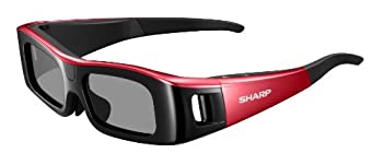 【中古】 SHARP シャープ 3Dメガネ AQUOS専用アクティブシャッター レッド系 AN-3DG10-R