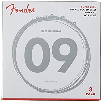 【未使用】【中古】 Fender フェンダー エレキギター弦 Super 250L NPS Ball End Strings (.009-.042) 3-Pac...
