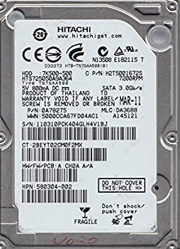 【中古-非常に良い】 HITACHI 日立 hts725050 a9a364 0 a78275 500 GB 2.5インチハードドライブ 【中古-非常に良い】 HITACHI 日立 hts725050 a9a364 0 a78275 500 GB 2.5インチハードドライブ