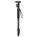 【中古】 Velbon 一脚 RUP-V43D 4段 レバーロック 脚径29mm 中型 自由雲台 DIN規格クイックシュー対応 アルミ脚 372086