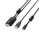 yÁz ELECOM GR MHLϊP[u USBmicroB-HDMI typeA USBP[ut 2m ubN MPA-MHDUA20BK