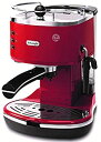 【未使用】【中古】 デロンギ DeLonghi アイコナ コレクション エスプレッソ・カプチーノメーカー レッド ミルク泡立て手動 ECO310R
