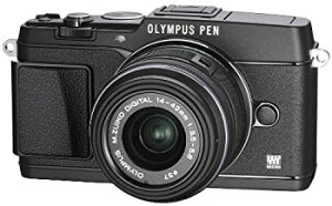 š OLYMPUS ѥ ߥ顼쥹 PEN E-P5 14-42mm 󥺥å (ӥ塼ե VF-4å) ֥å E-P5 14-42mm LKIT BLK