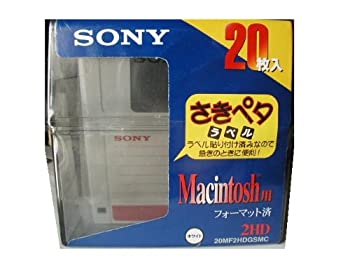 ygpzyÁz \j[ SONY Macintosh tH[}bg 2HD 20 vX`bNP[X 3.5^ tbs[ (zCg) 20MF2HDGSMC