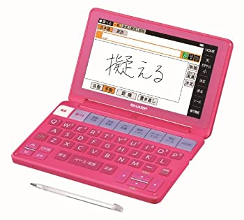 【未使用】【中古】 シャープ カラー電子辞書 音声対応/タイプライターキー配列 ピンク