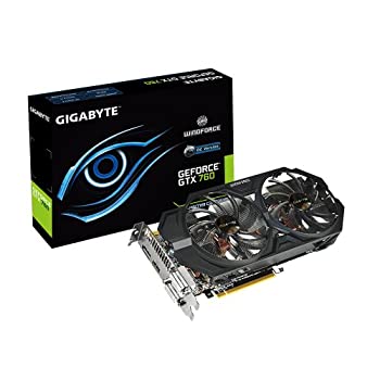 【中古-非常に良い】 Gigabyte GTX760 GDDR5-2GB 2xDVI/HDMI/DP OC グラフィックカード GV-N760WF2OC-2GD