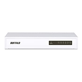 【中古】 BUFFALO バッファロー 10/100Mbps対応 金属筺体 電源内蔵 8ポート ホワイト スイッチングハブ LSW4-TX-8NS/WH