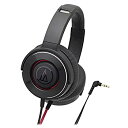 【中古-非常に良い】 audio technica オーディオテクニカ SOLID BASS ポータブルヘッドホン 重低音 ブラックレッド ATH-WS550 BRD