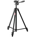 【未使用】【中古】 Velbon&Coleman ファミリー三脚 CV-3 BLACK 3段 レバーロック 脚径17mm 小型 3Way雲台付 クイックシュー対...
