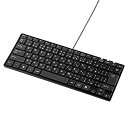 【未使用】【中古】 サンワサプライ 有線USBスリムキーボード パンタグラフ テンキー無し 85キー日本語109A配列 ブラック SKB-SL18BKN