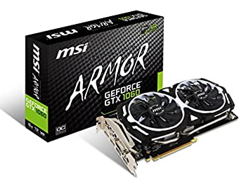 【中古】 MSI ARMOR 2X デュアルファン GeForce GTX 1060 グラフィックスカード 6GB版 GeForce GTX 1060 ARMOR 6G OCV1