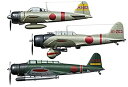 【中古-非常に良い】 ハセガワ 1/48 日本海軍 零戦 21型&九九艦爆 11型 &九七式三号艦攻 真珠湾攻撃隊 プラモデル SP348