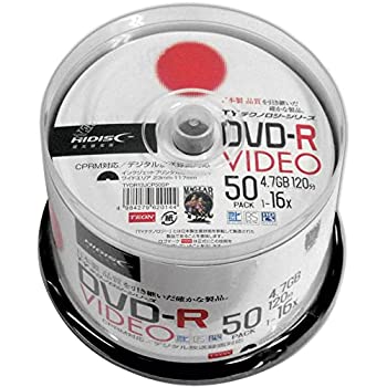 【未使用】【中古】 HI-DISC 録画用DVD-R TYDR12JCP50SP (16倍速/50枚/TYテクノロジー)