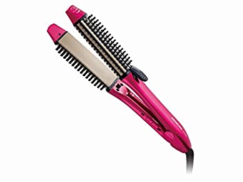 【中古】 コイズミ ヘアアイロン ストレート ブラシアイロン 2WAY マイナスイオン KHR-6500/VP