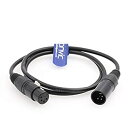 【未使用】【中古】 Eonvic 4ピン オス-メス 4ピン XLR 電源ケーブル デジタル一眼レフカメラ用