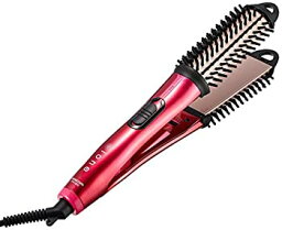 【未使用】【中古】テスコム (TESCOM) ヘアアイロン ブラシタイプ ストレート & 32mm 2WAY マイナスイオン付 ione スパークルピンク IPH1832-P