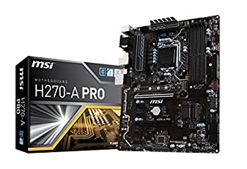 【メーカー名】MSI COMPUTER【メーカー型番】H270-A PRO【ブランド名】MSI掲載画像は全てイメージです。実際の商品とは色味等異なる場合がございますのでご了承ください。【 ご注文からお届けまで 】・ご注文　：ご注文は24時間受け付けております。・注文確認：当店より注文確認メールを送信いたします。・入金確認：ご決済の承認が完了した翌日よりお届けまで2〜7営業日前後となります。　※海外在庫品の場合は2〜4週間程度かかる場合がございます。　※納期に変更が生じた際は別途メールにてご確認メールをお送りさせて頂きます。　※お急ぎの場合は事前にお問い合わせください。・商品発送：出荷後に配送業者と追跡番号等をメールにてご案内致します。　※離島、北海道、九州、沖縄は遅れる場合がございます。予めご了承下さい。　※ご注文後、当店よりご注文内容についてご確認のメールをする場合がございます。期日までにご返信が無い場合キャンセルとさせて頂く場合がございますので予めご了承下さい。【 在庫切れについて 】他モールとの併売品の為、在庫反映が遅れてしまう場合がございます。完売の際はメールにてご連絡させて頂きますのでご了承ください。【 初期不良のご対応について 】・商品が到着致しましたらなるべくお早めに商品のご確認をお願いいたします。・当店では初期不良があった場合に限り、商品到着から7日間はご返品及びご交換を承ります。初期不良の場合はご購入履歴の「ショップへ問い合わせ」より不具合の内容をご連絡ください。・代替品がある場合はご交換にて対応させていただきますが、代替品のご用意ができない場合はご返品及びご注文キャンセル（ご返金）とさせて頂きますので予めご了承ください。【 中古品ついて 】中古品のため画像の通りではございません。また、中古という特性上、使用や動作に影響の無い程度の使用感、経年劣化、キズや汚れ等がある場合がございますのでご了承の上お買い求めくださいませ。◆ 付属品について商品タイトルに記載がない場合がありますので、ご不明な場合はメッセージにてお問い合わせください。商品名に『付属』『特典』『○○付き』等の記載があっても特典など付属品が無い場合もございます。ダウンロードコードは付属していても使用及び保証はできません。中古品につきましては基本的に動作に必要な付属品はございますが、説明書・外箱・ドライバーインストール用のCD-ROM等は付属しておりません。◆ ゲームソフトのご注意点・商品名に「輸入版 / 海外版 / IMPORT」と記載されている海外版ゲームソフトの一部は日本版のゲーム機では動作しません。お持ちのゲーム機のバージョンなど対応可否をお調べの上、動作の有無をご確認ください。尚、輸入版ゲームについてはメーカーサポートの対象外となります。◆ DVD・Blu-rayのご注意点・商品名に「輸入版 / 海外版 / IMPORT」と記載されている海外版DVD・Blu-rayにつきましては映像方式の違いの為、一般的な国内向けプレイヤーにて再生できません。ご覧になる際はディスクの「リージョンコード」と「映像方式(DVDのみ)」に再生機器側が対応している必要があります。パソコンでは映像方式は関係ないため、リージョンコードさえ合致していれば映像方式を気にすることなく視聴可能です。・商品名に「レンタル落ち 」と記載されている商品につきましてはディスクやジャケットに管理シール（値札・セキュリティータグ・バーコード等含みます）が貼付されています。ディスクの再生に支障の無い程度の傷やジャケットに傷み（色褪せ・破れ・汚れ・濡れ痕等）が見られる場合があります。予めご了承ください。◆ トレーディングカードのご注意点トレーディングカードはプレイ用です。中古買取り品の為、細かなキズ・白欠け・多少の使用感がございますのでご了承下さいませ。再録などで型番が違う場合がございます。違った場合でも事前連絡等は致しておりませんので、型番を気にされる方はご遠慮ください。