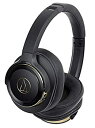 【中古】 audio technica オーディオテクニカ SOLID BASS ワイヤレスヘッドホン 重低音 ブラックゴールド ATH-WS660BT BGD(2)