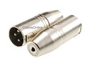 【中古-非常に良い】 CablesOnline XLR 3ピン オスから3.5mm (1/8インチ) TRS メス バランスオーディオアダプター AV-A77-2 2個パック(2)