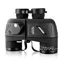 【中古-非常に良い】 AOMEKIE 双眼鏡 10倍 50mm 微光 ナイトビジョン 防振 防水 距離計算 コンパス 付き 航海 BAK4プリズム オートフォー...