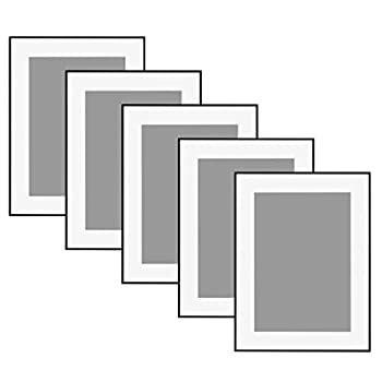 【中古-非常に良い】 【まとめ買いセット】HAKUBA 額縁 アルミ HFA-03 A3 アクリル板 ブラック (ホワイトマット) 5枚セット AMZHFA03BW5A3