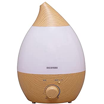 【未使用】【中古】 アイリスオーヤマ 加湿器 卓上 アロマ 大容量 超音波 しずく型 加湿量280ml h タンク容量約2.8L 木目調 UHM-280SM-T ナチュラル