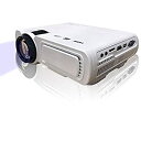 【中古-非常に良い】 山善 キュリオム プロジェクター 3900ルーメン 32-120インチ フルHD対応 ホワイト YLP-80HD (W)
