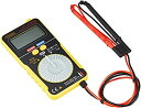 【中古-非常に良い】 オーム電機 (Ohm Electric) デジタルテスター (薄型カード型タイプ) TST-TDR202 ブラック イエロー