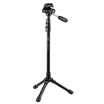 【中古】 Velbon スタンド型一脚 Pole Pod Light VIDEO 4段 1段 レバーロック 脚径20mm 17mm 小型 フリュード雲台 クイックシュー対応 アルミ脚 420022