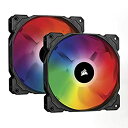 【未使用】【中古】 CORSAIR iCUE SP140 RGB PRO Dual Fan Kit with Lighting Node コントローラー付属 PCケースファン CO-9050096-WW FN1345(2)