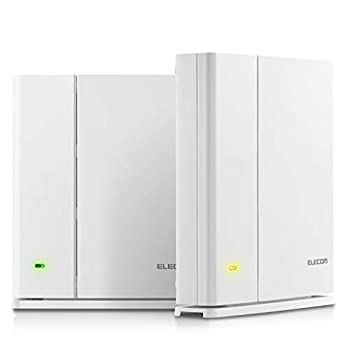 【中古】 エレコム メッシュ WiFiルーター 無線LAN 867 + 400 Mbps デュアルバンド 親機+中継器セット ..