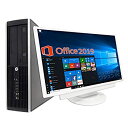 【中古】 【超大画面22インチ液晶セット】 【Win 10】HP 6200 Pro/次世代Core i5 3.1GHz/ メモリー 8GB/HDD 500GB/DV