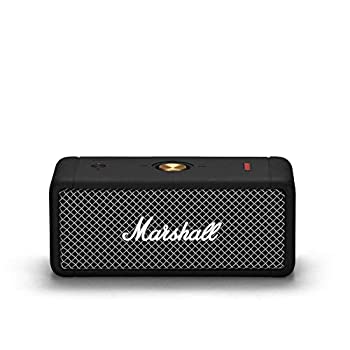 【未使用】【中古】 Marshall ワイヤレスポータブル防水スピーカー Emberton ブラック 連続再生20時間 IPX7防水仕様 小型 急速充電