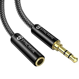 【中古】 Syncwire イヤホン 延長コード 3.5mm ステレオミニプラグ ヘッドホン 延長 オーディオケーブル 再生 ナイロン編み スピーカー 車 テレビ iPhone