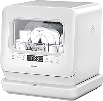【未使用】【中古】 食洗機 卓上型 工事不要 食器洗い乾燥機 コンパクト 小型 タンク式 食洗器 2021年モデル ホワイト