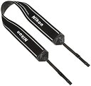 【未使用】【中古】 Nikon ニコン ネックストラップ 一眼レフ・ミラーレス用 60mm幅 ロゴ ワイドストラップ60 ブラック×グレー 6920(2)